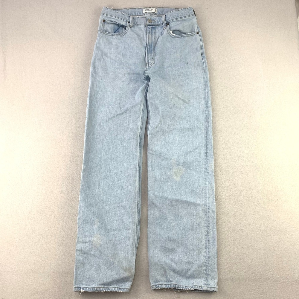 Abercrombie & Fitch The 90s Relaxed High Rise Jeans Women 30/10R Blue Denim
